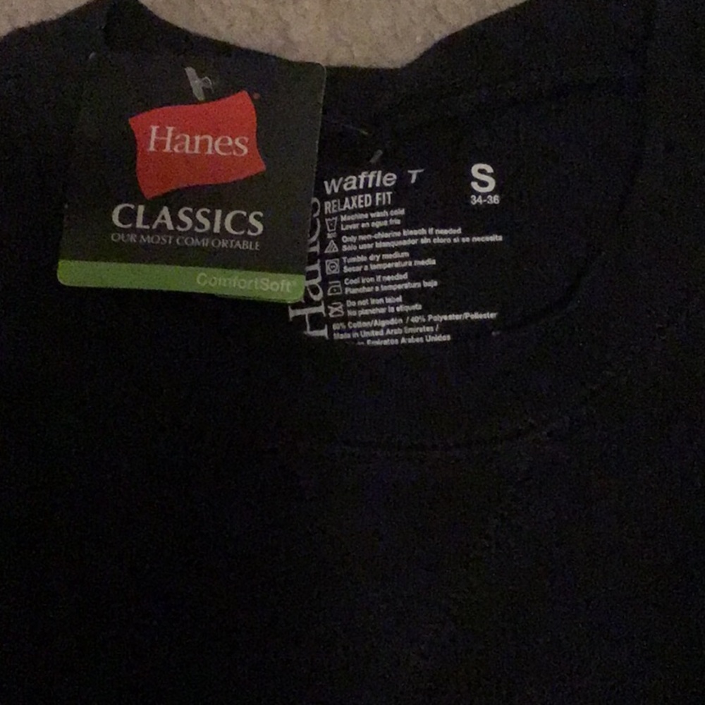 Hanes Classic Waffle T Sz S